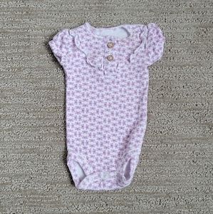 Child of Mine by Carter's Butterfly Ruffle Short Sleeve Bodysuit Size Preemie